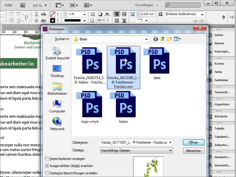 Vytvořit inzerát v programu Adobe InDesign.