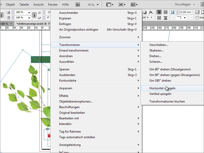 Vytvořit inzerát v programu Adobe InDesign