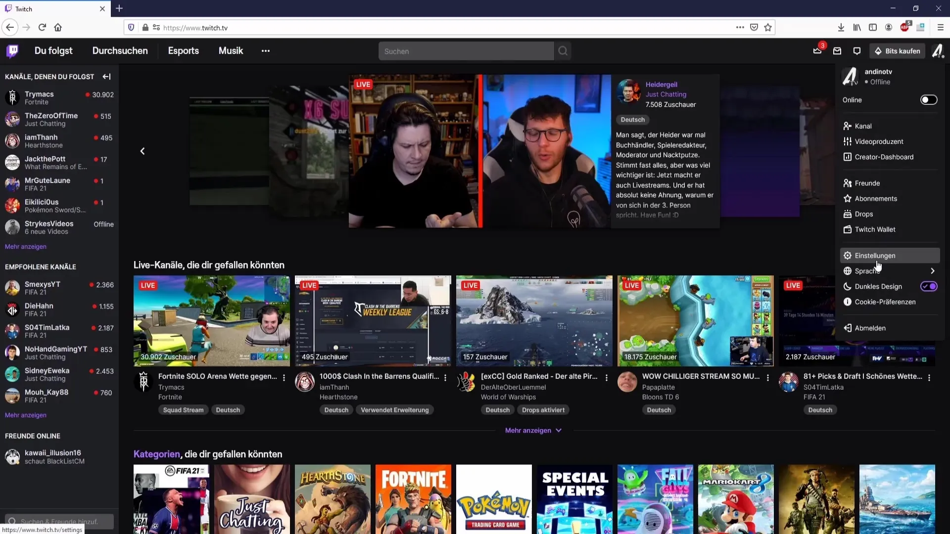 Twitch-Kanaltrailer kreativ gestalten