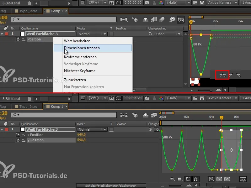 Animación simplificada: bola basculante - superposición de animaciones