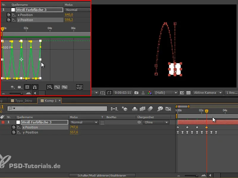 Animación simplificada: bola basculante - superposición de animaciones