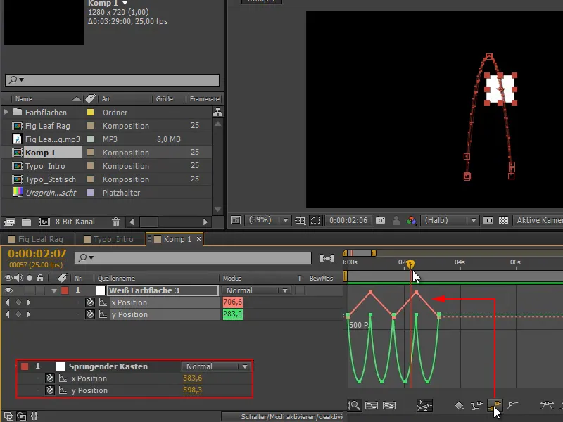Animación simplificada: bola basculante - superposición de animaciones
