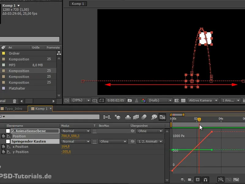 Animación simplificada: bola basculante - superposición de animaciones