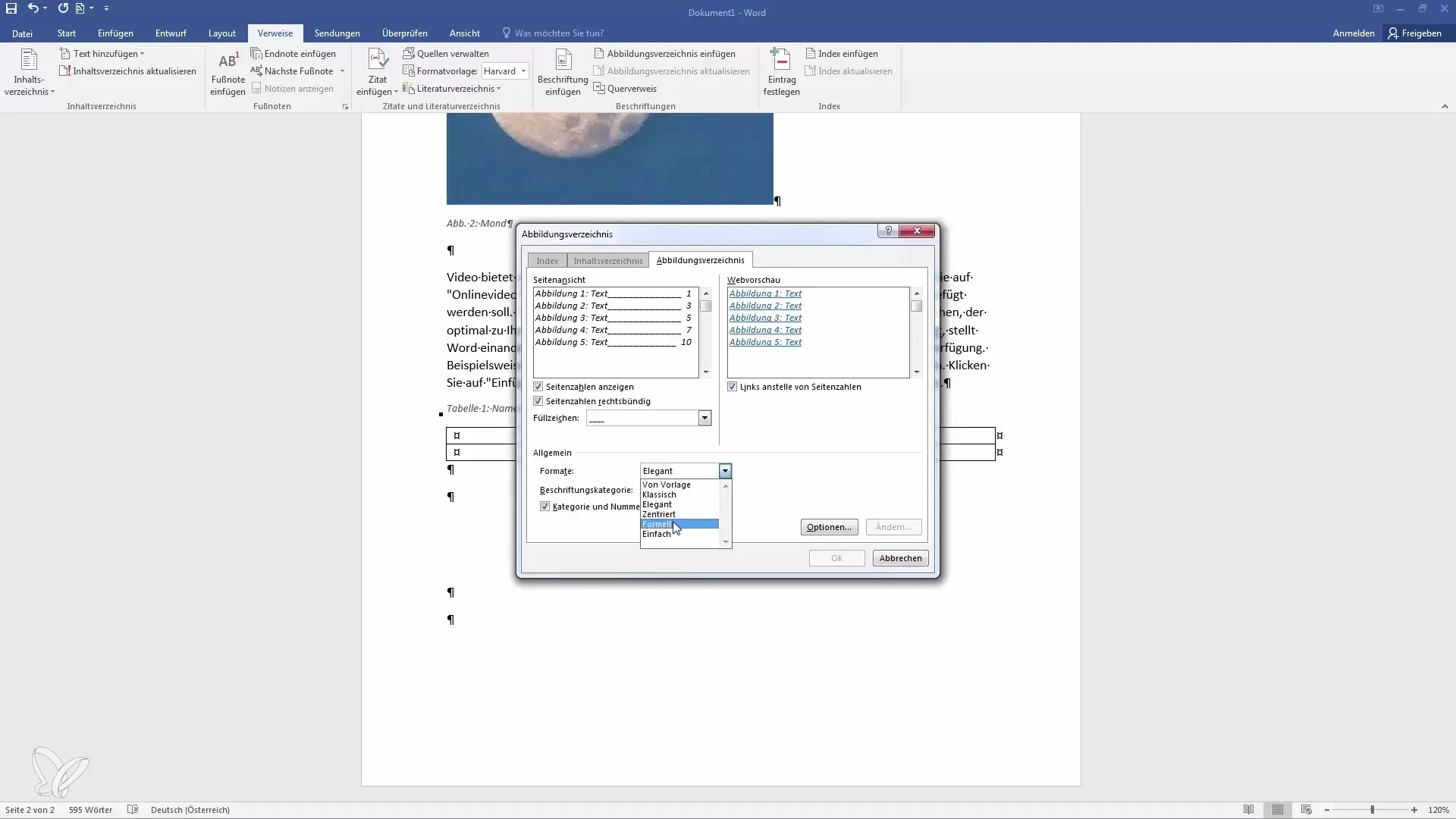 Manejo profesional de leyendas y listas de ilustraciones en Word