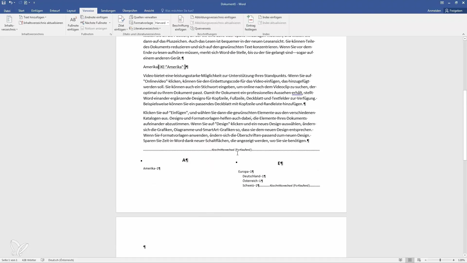 Indeksa izveide programmā Word - soli pa solim līdz ideālajam katalogam