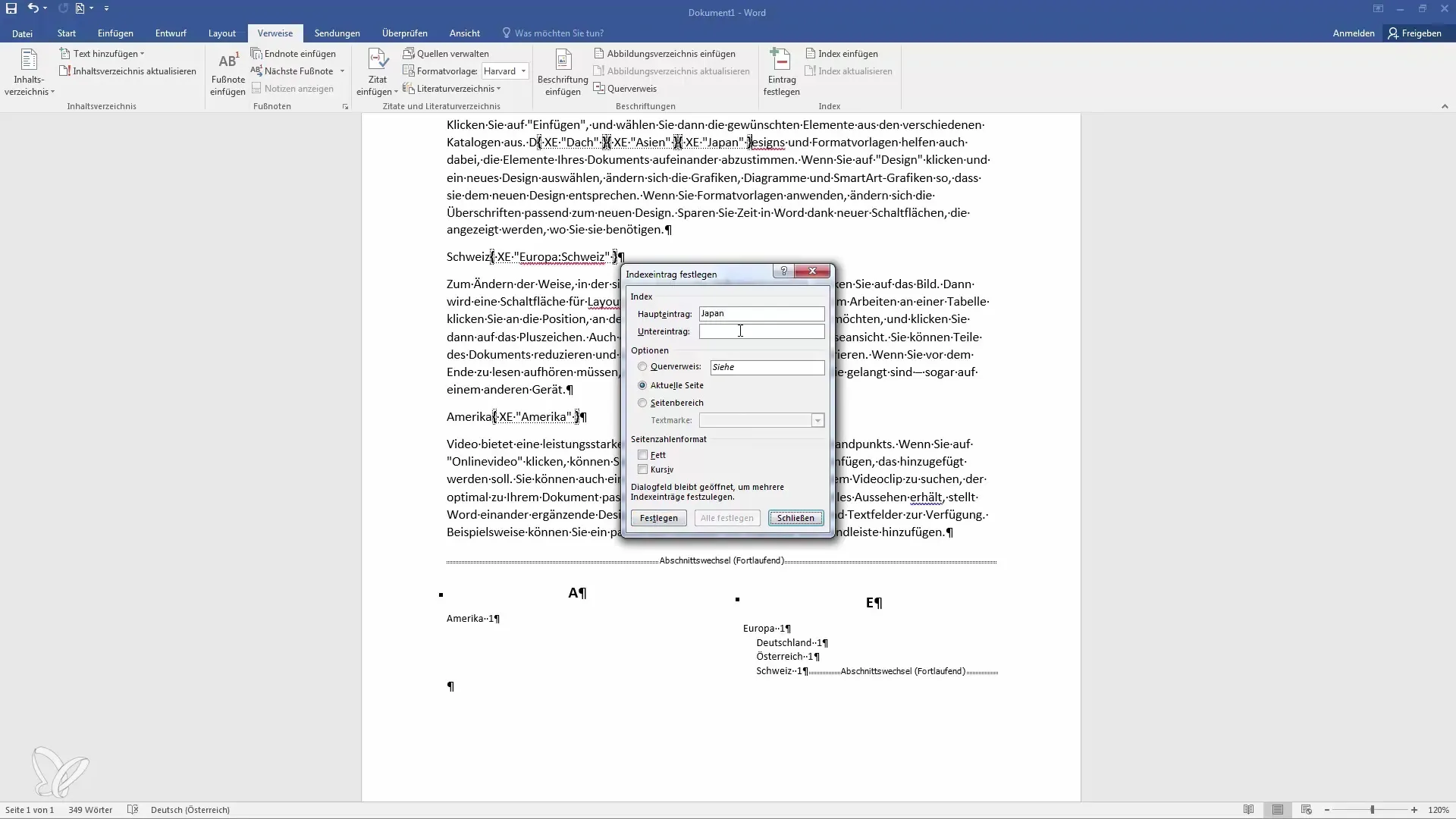 Indeksa izveide programmā Word - soli pa solim līdz ideālajam katalogam