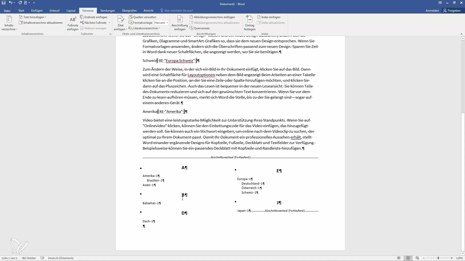Indeksa izveide programmā Word - soli pa solim uz perfektu direktoriju