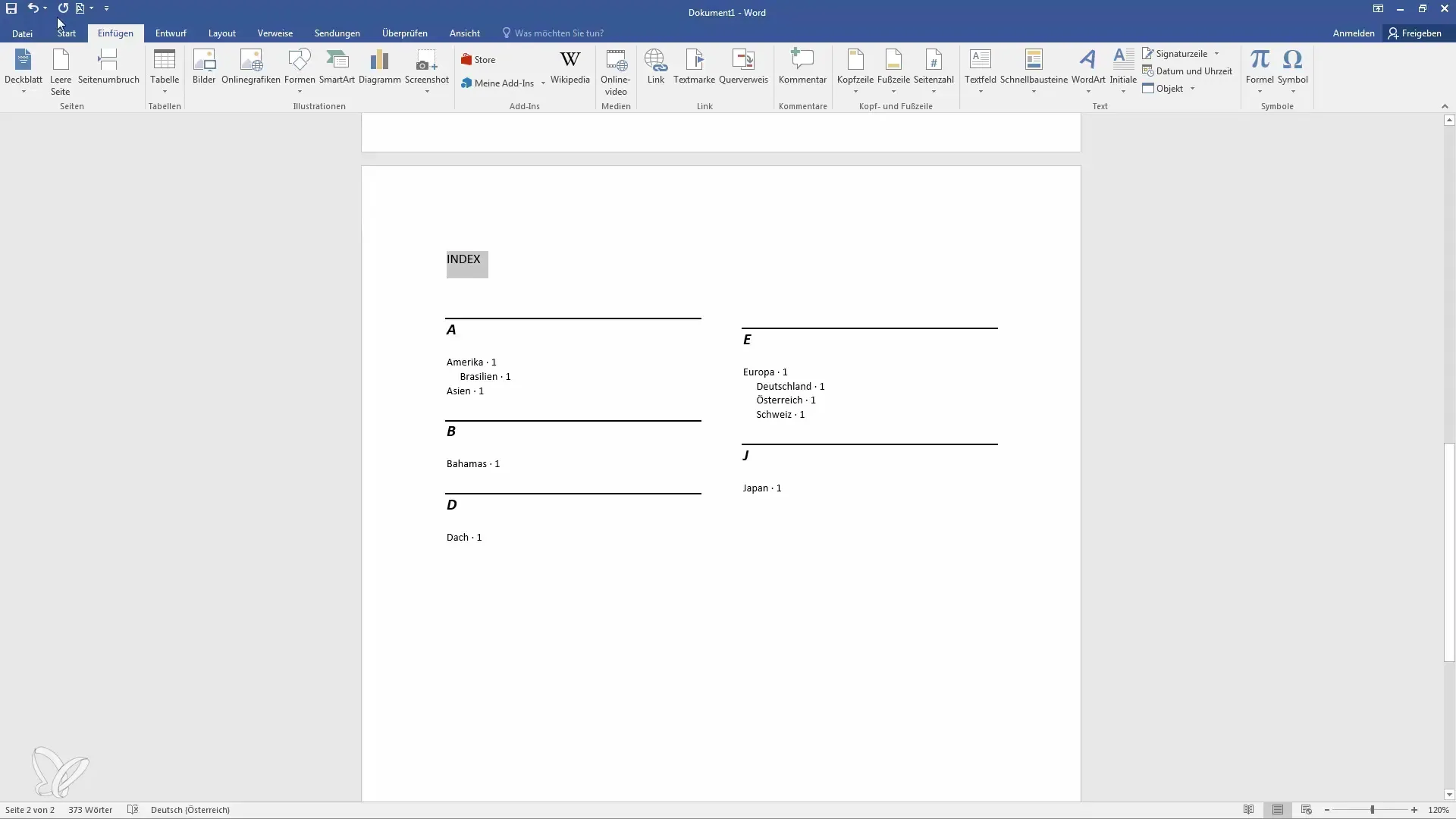 Indeksa izveide programmā Word - soli pa solim līdz ideālajam katalogam