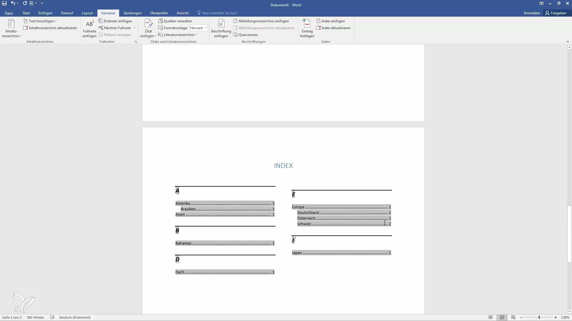 Indeksa izveide programmā Word - soli pa solim līdz ideālajam katalogam