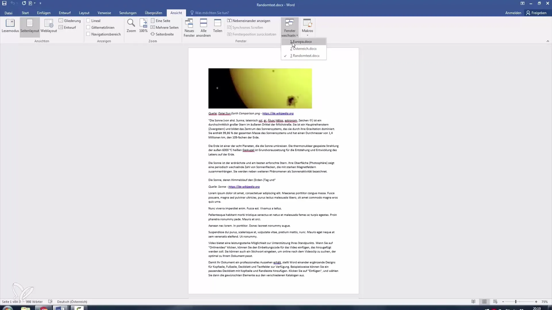 Multitasking in Word: Come utilizzare le finestre in modo più efficiente