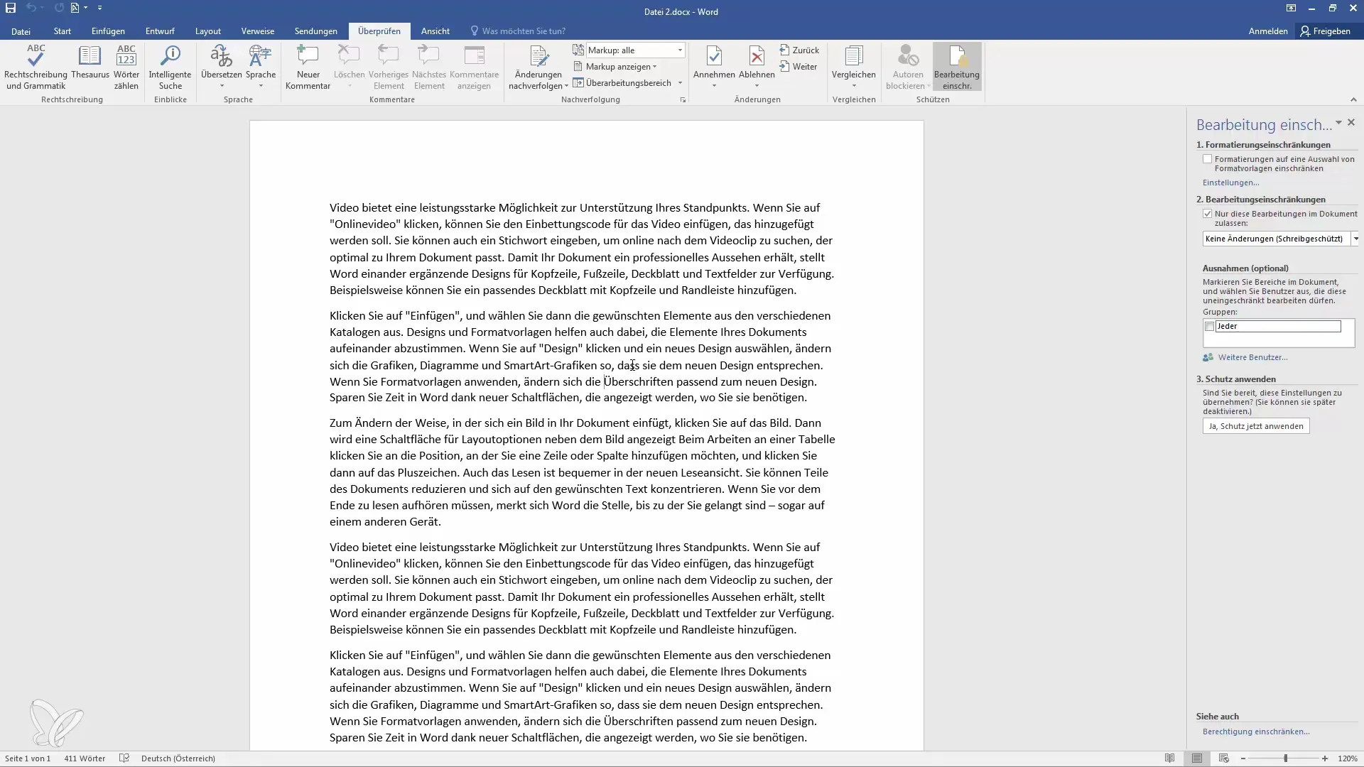 Pelajari cara melindungi dokumen di Word Pelajari cara melindungi dokumen di Word