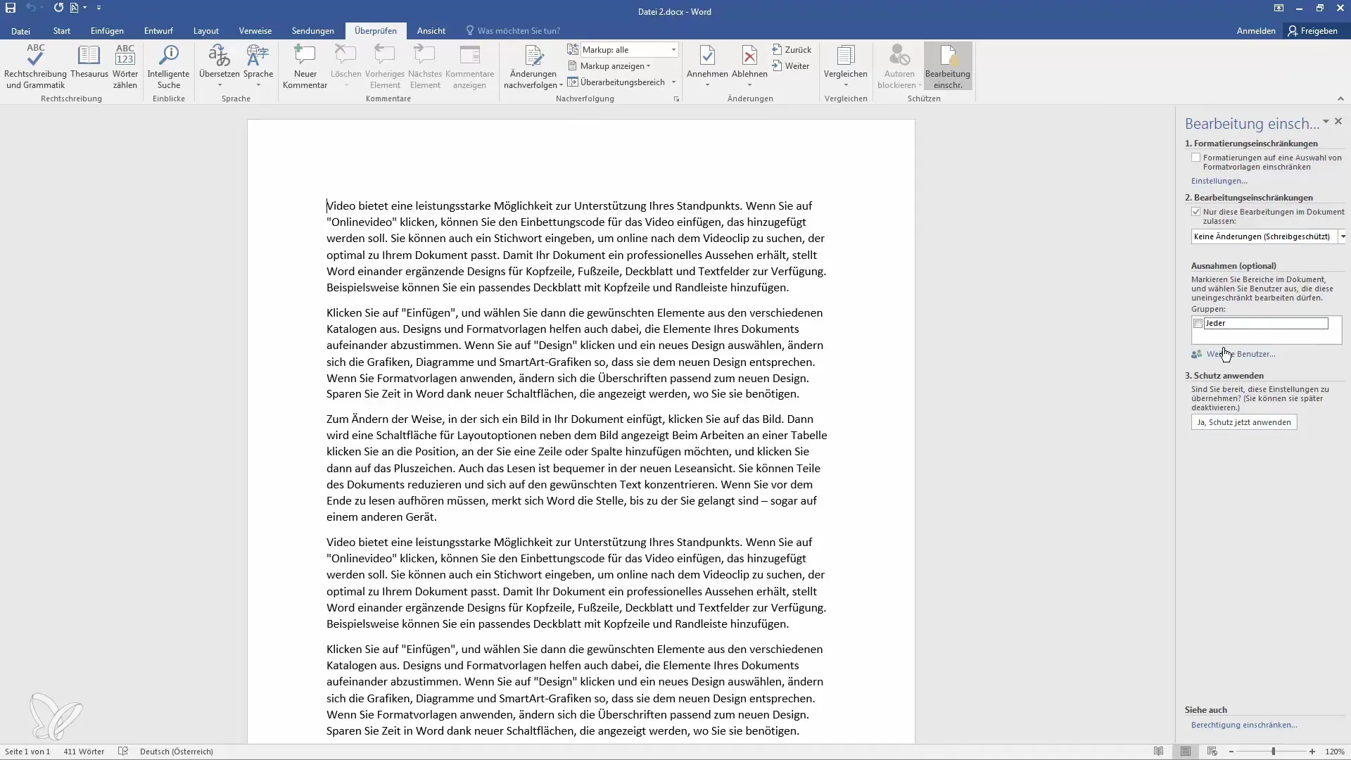 Pelajari cara melindungi dokumen di Word Pelajari cara melindungi dokumen di Word