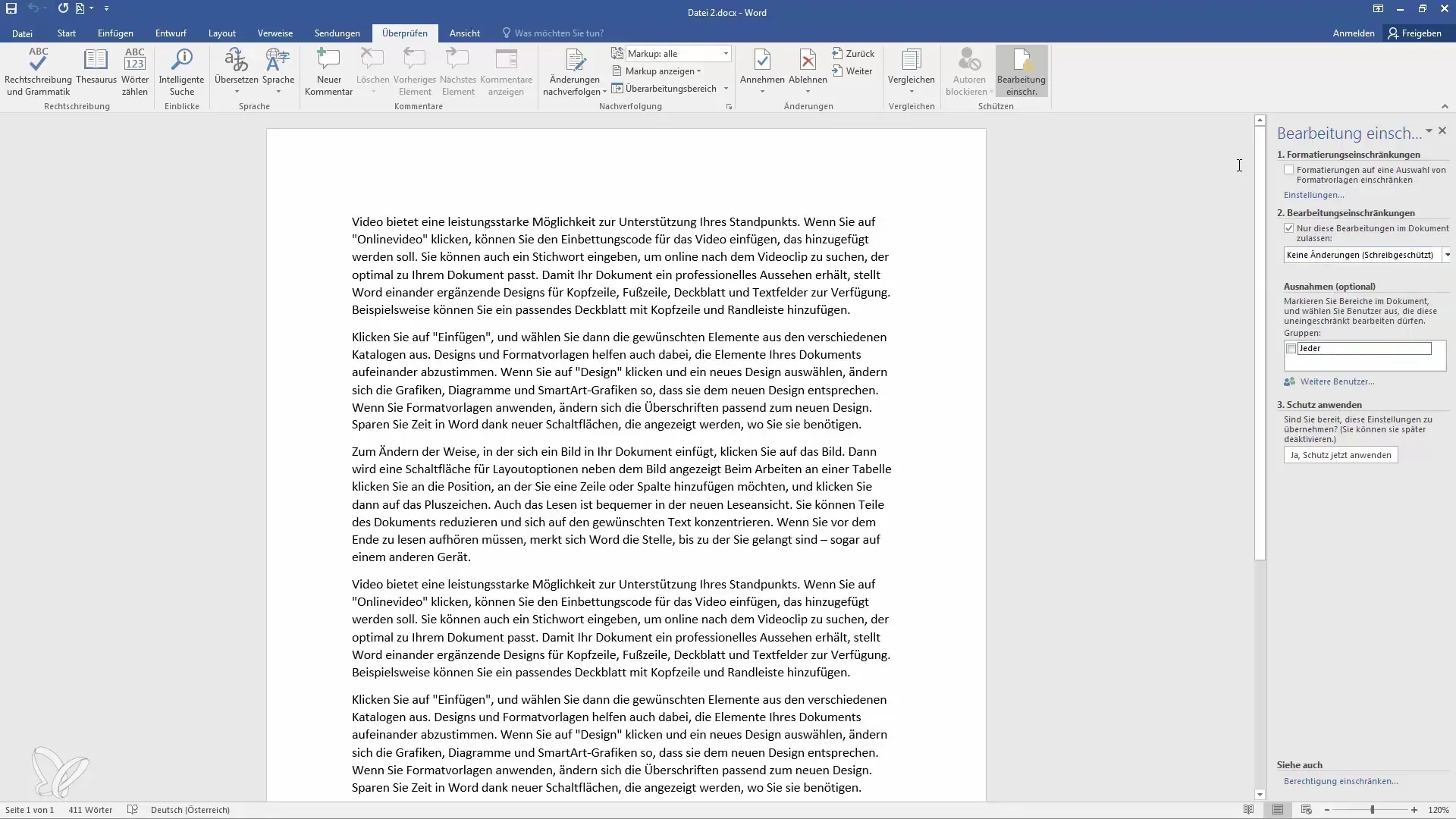 Pelajari cara melindungi dokumen di Word Pelajari cara melindungi dokumen di Word