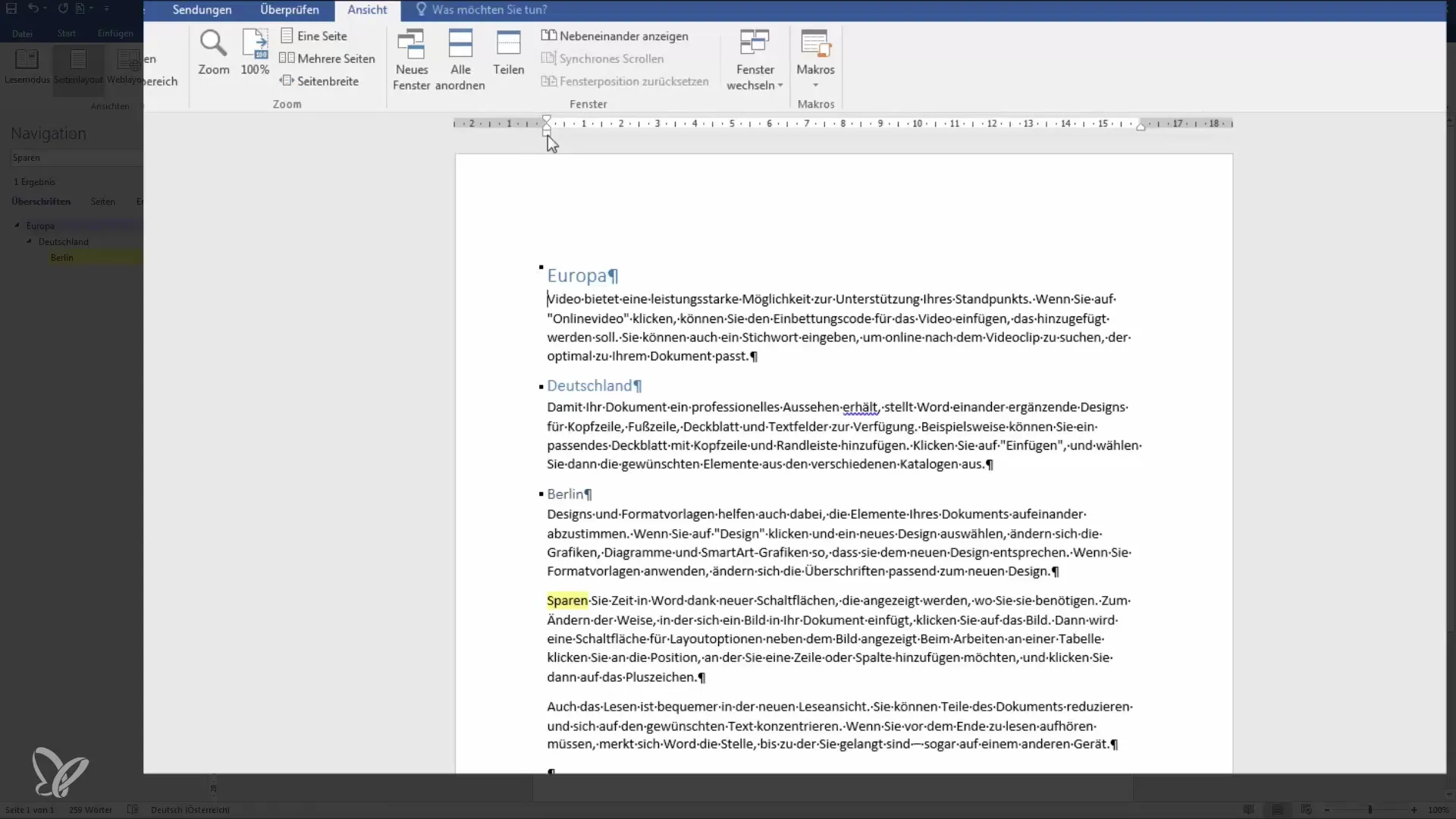 Effektive Nutzung von Linealen und Gitternetzlinien in Word