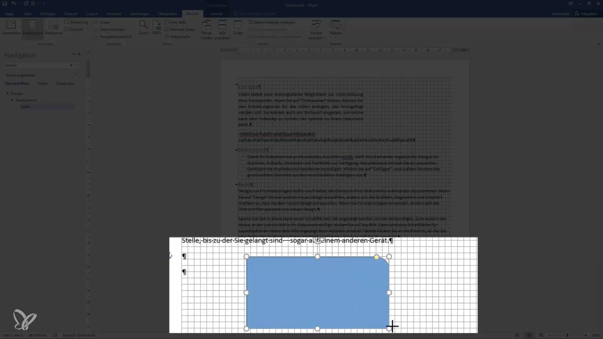 Effektive Nutzung von Linealen und Gitternetzlinien in Word