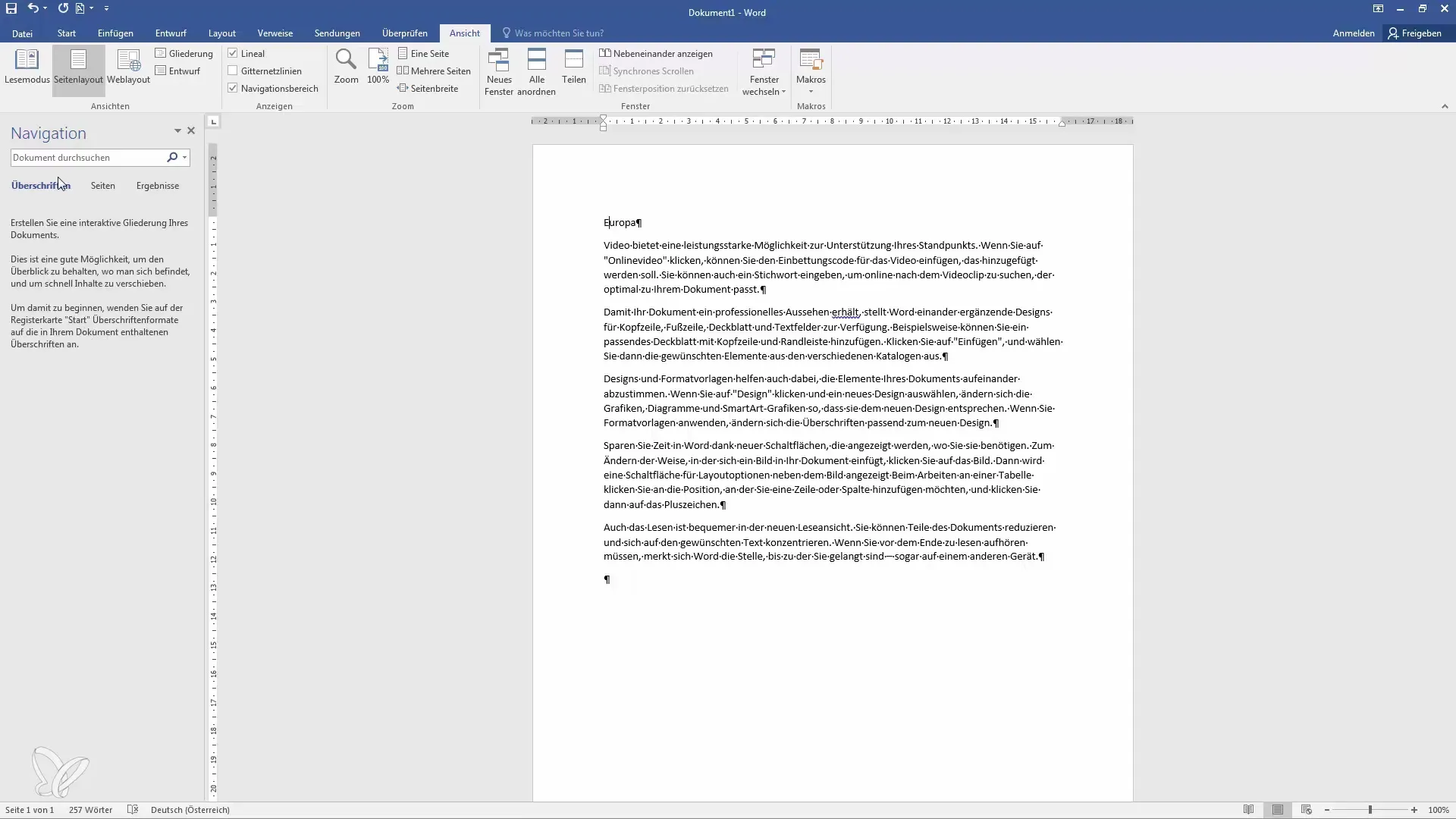 Effektive Nutzung von Linealen und Gitternetzlinien in Word