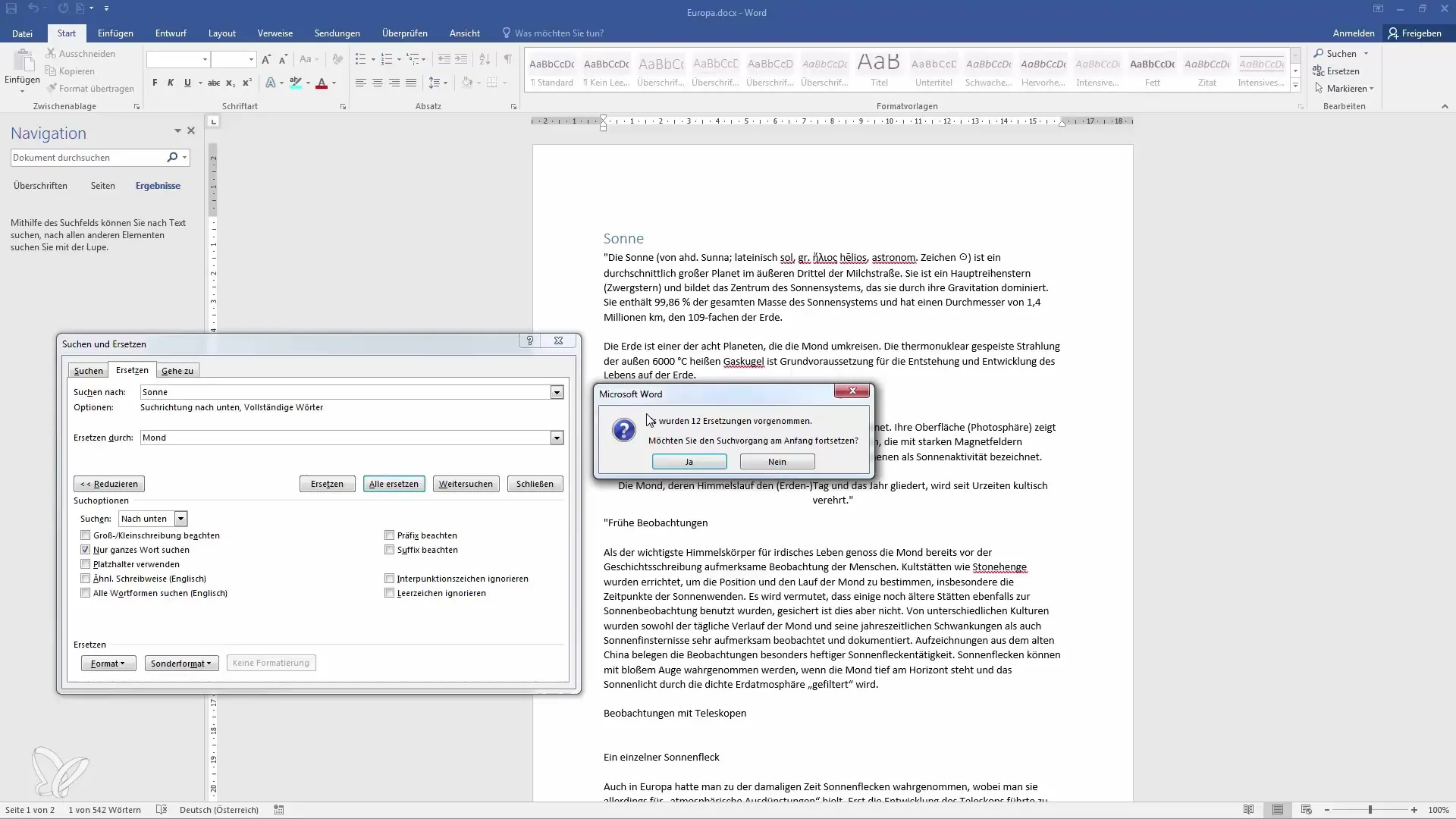 Paremmin Wordissa: Tehokas etsiminen ja korvaaminen