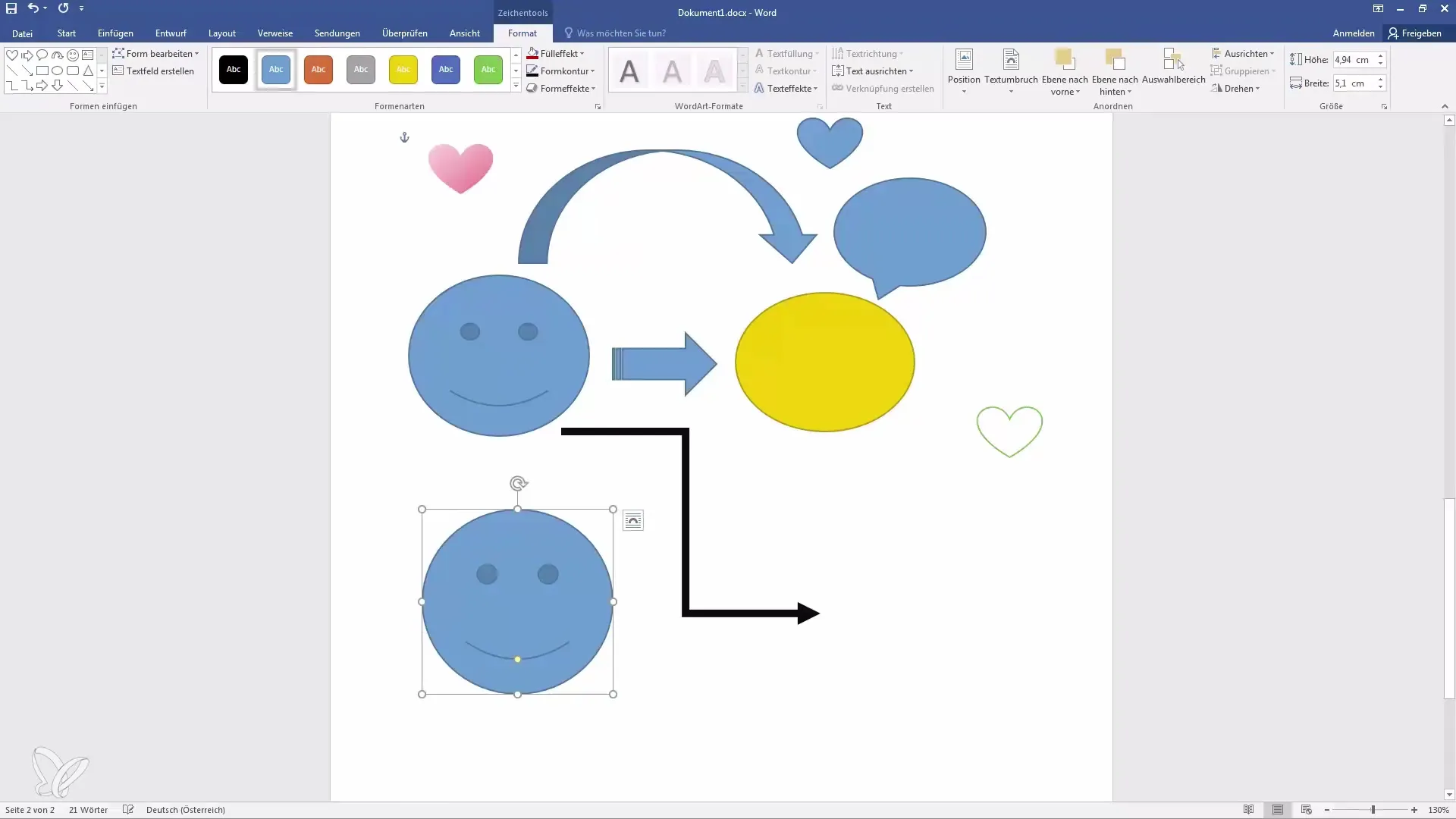Usar formas de manera eficiente en Word