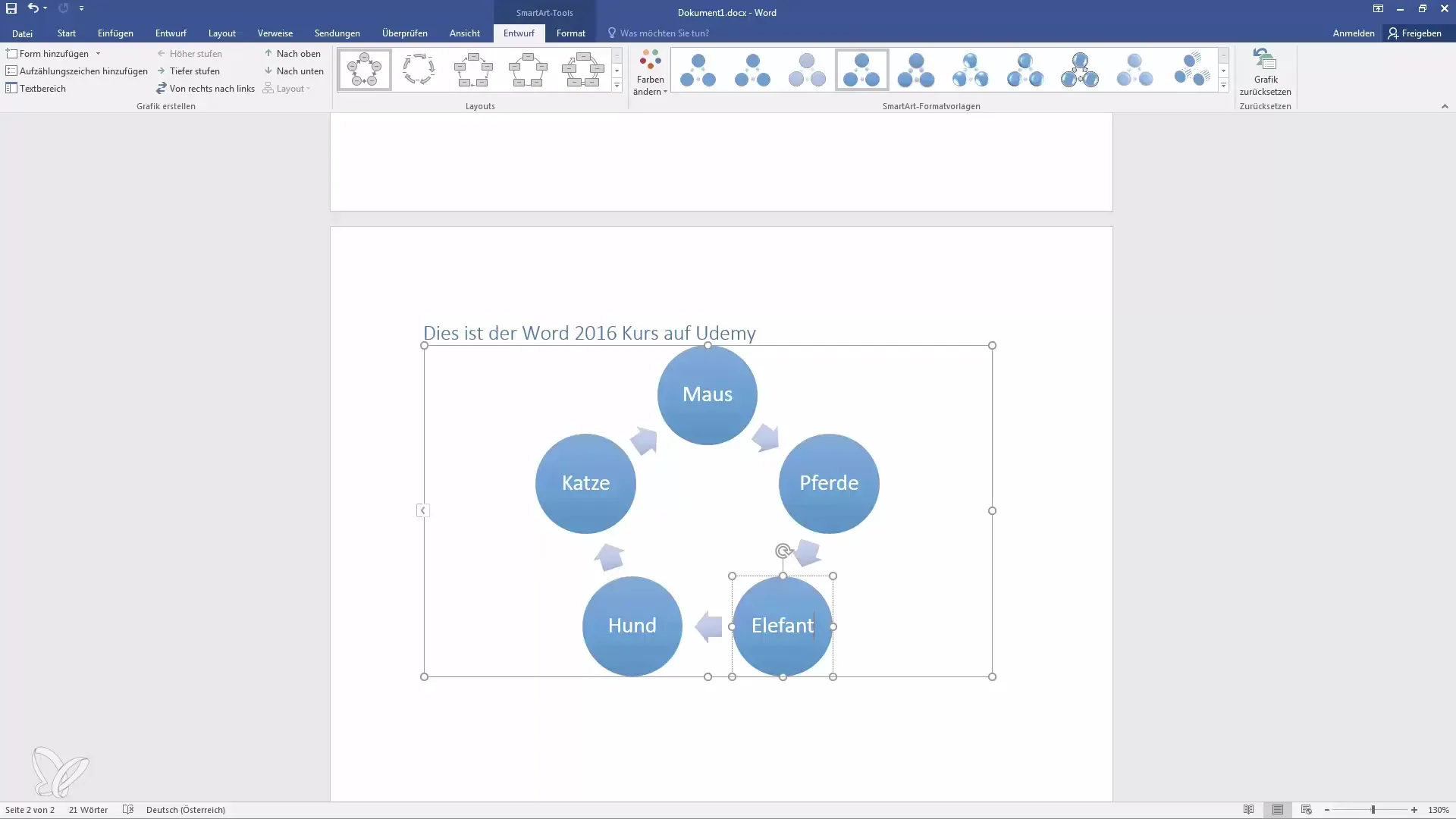 SmartArt en Word: diseñando gráficos para información