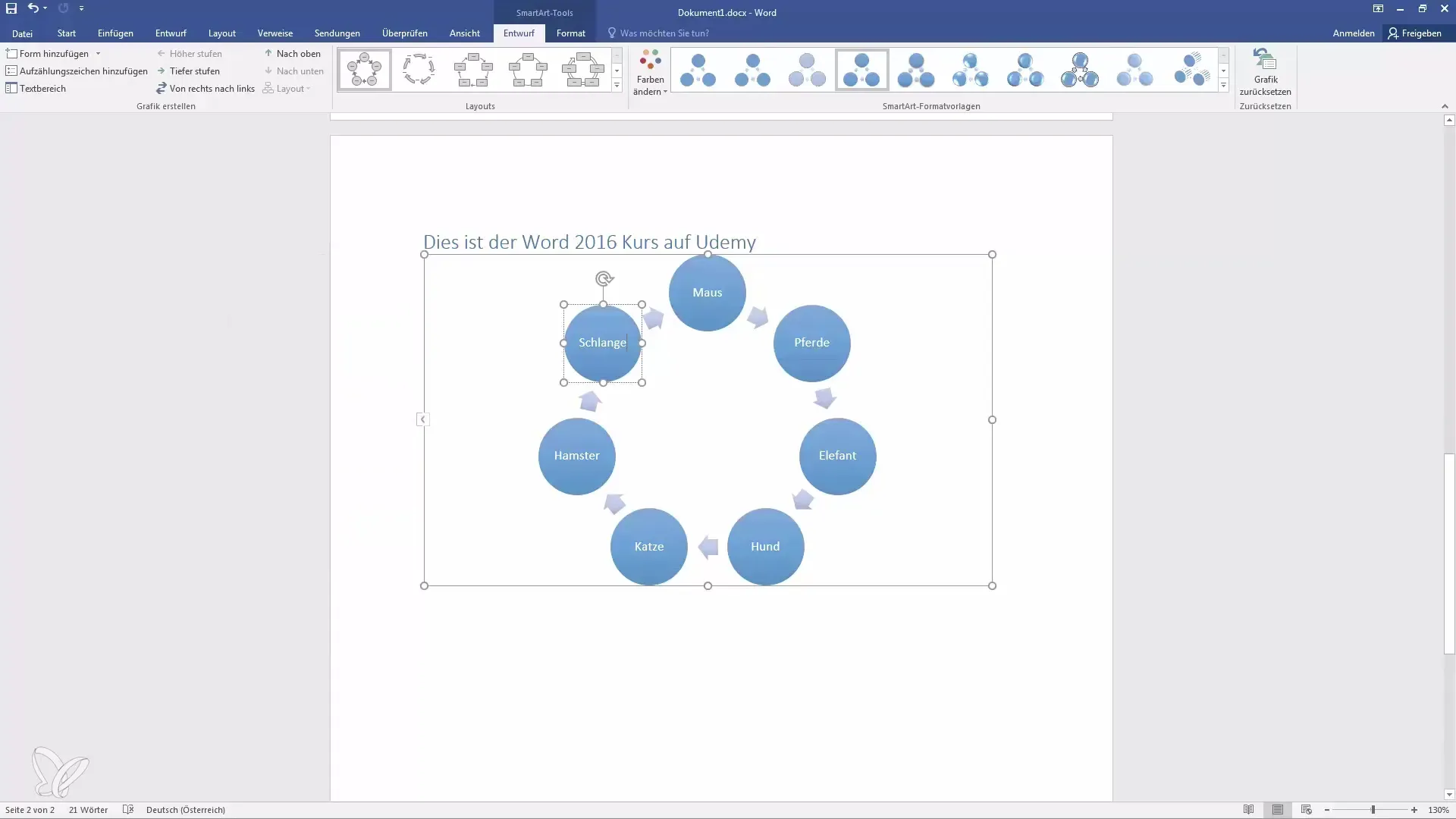SmartArt en Word - Diseñar gráficos para información