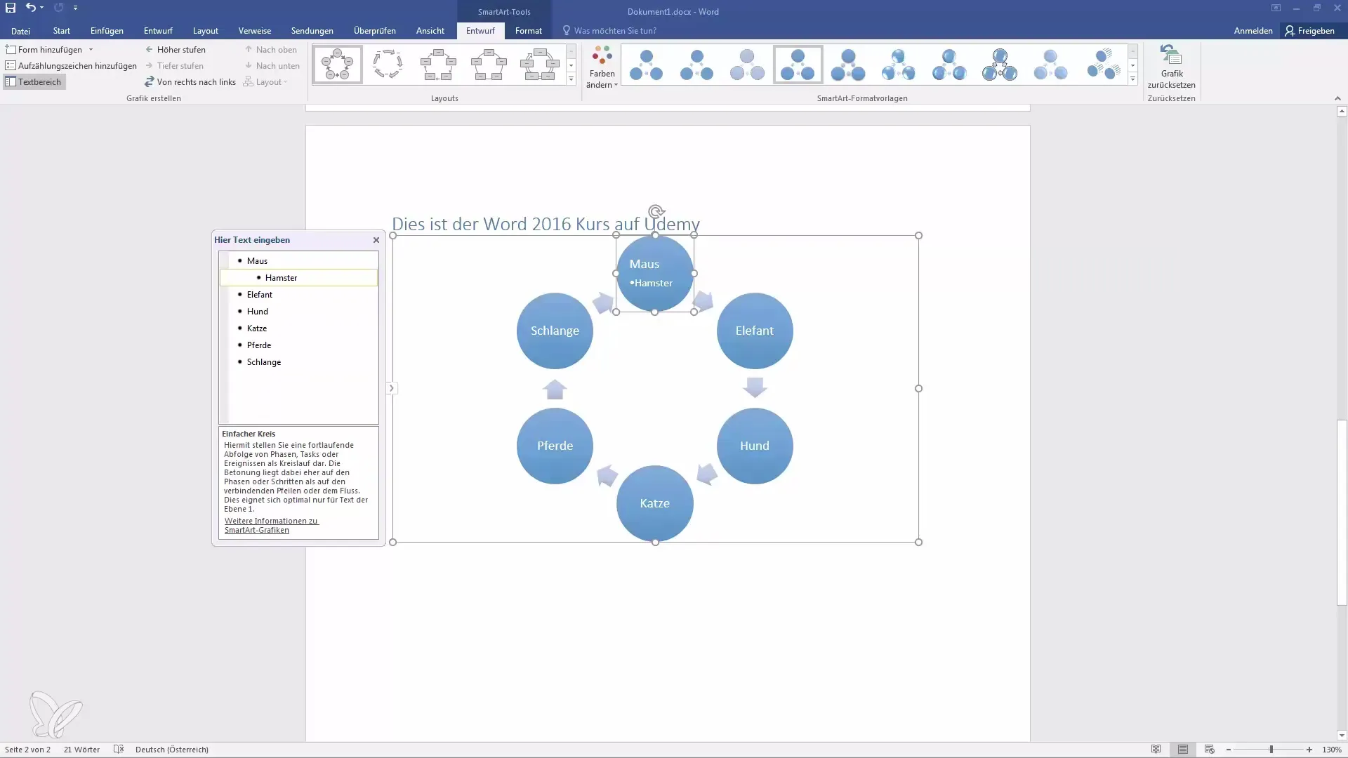 SmartArt en Word: diseñar gráficos para información