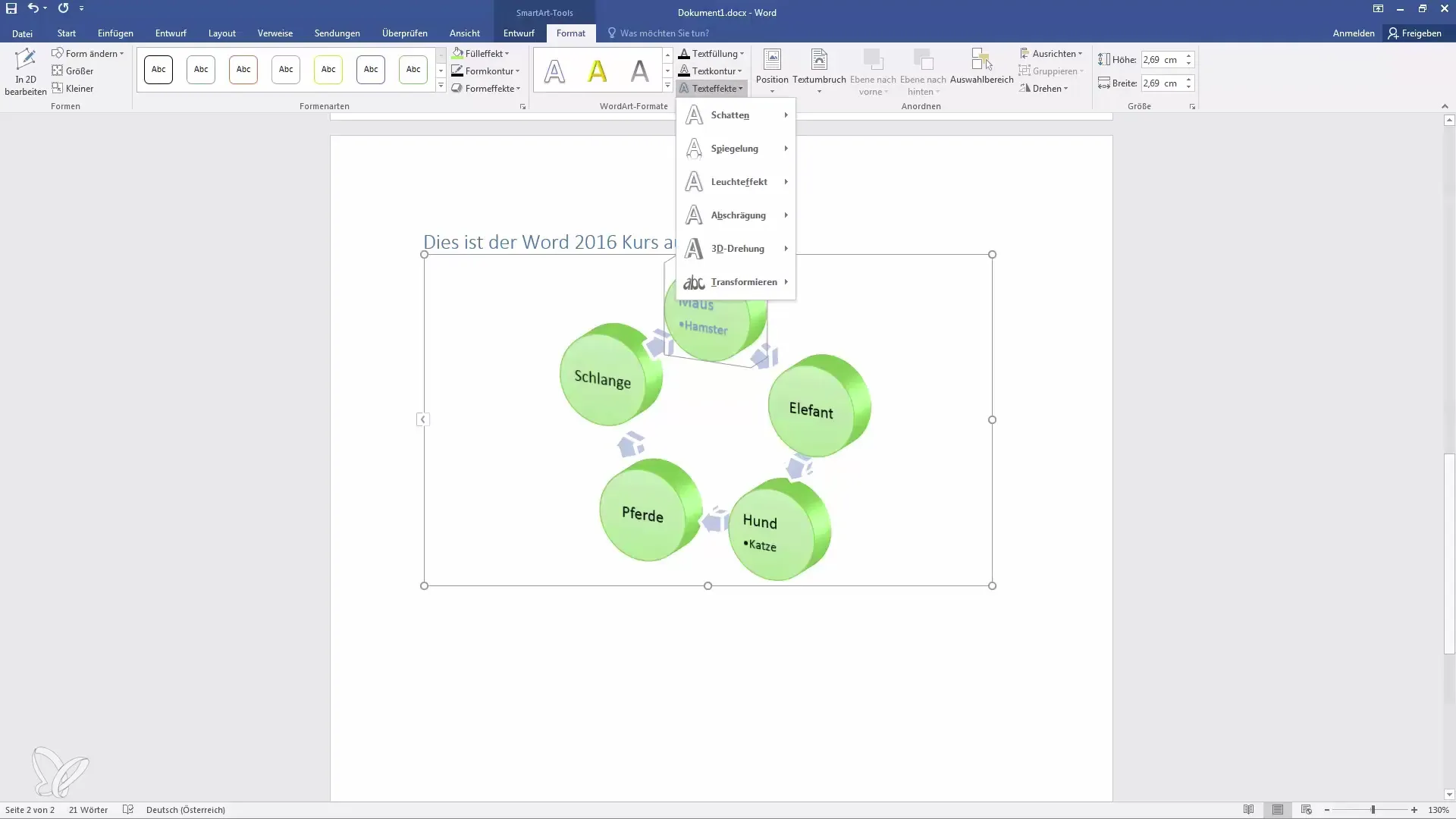 SmartArt en Word: diseñar gráficos para información