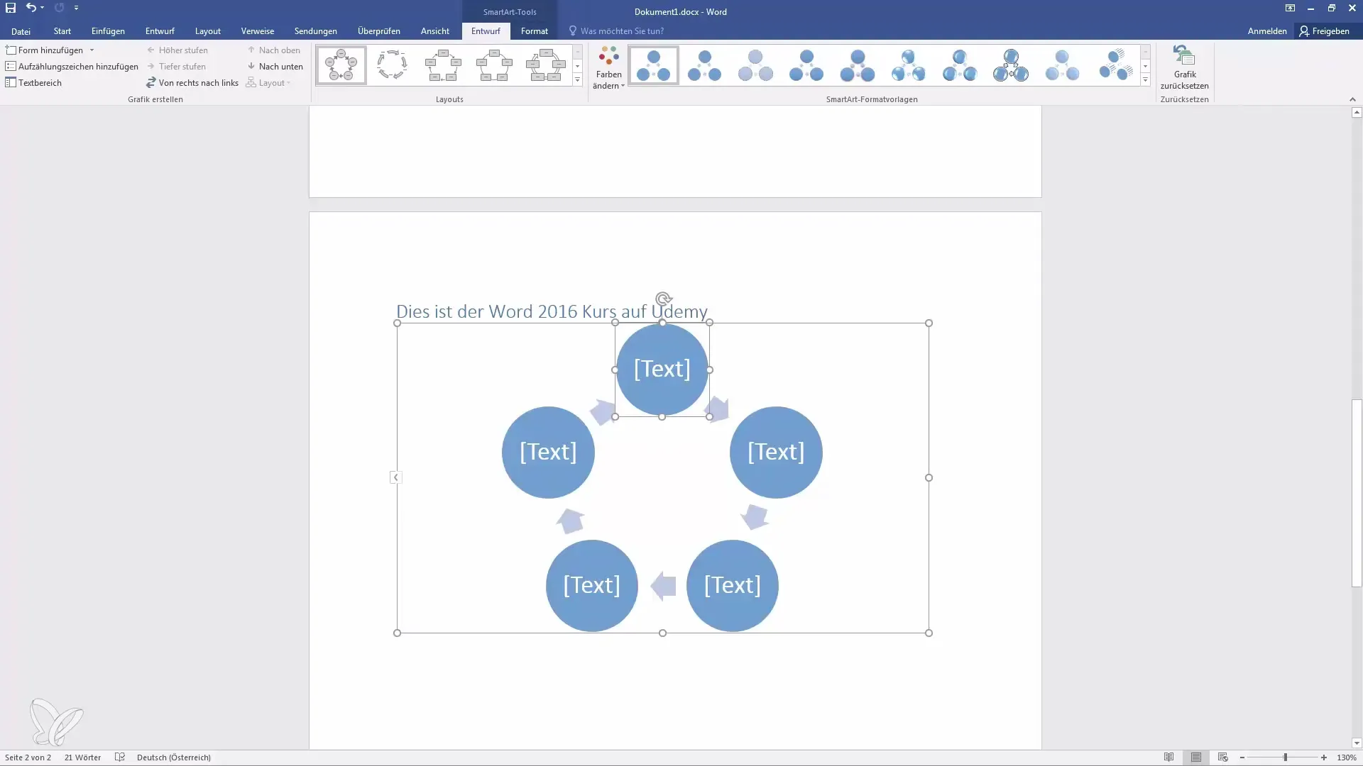 SmartArt en Word: diseñar gráficos para información