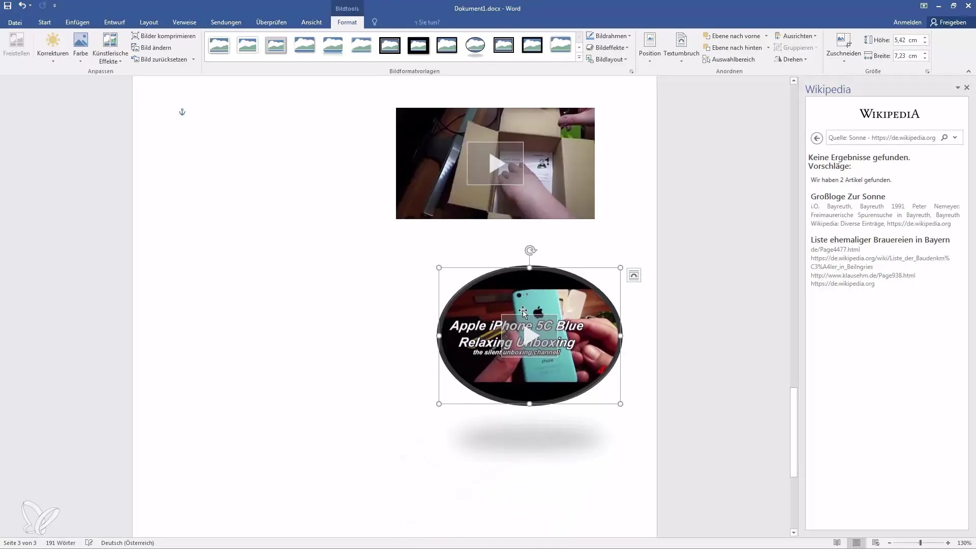 Efficiently integrate and play videos in Word documents