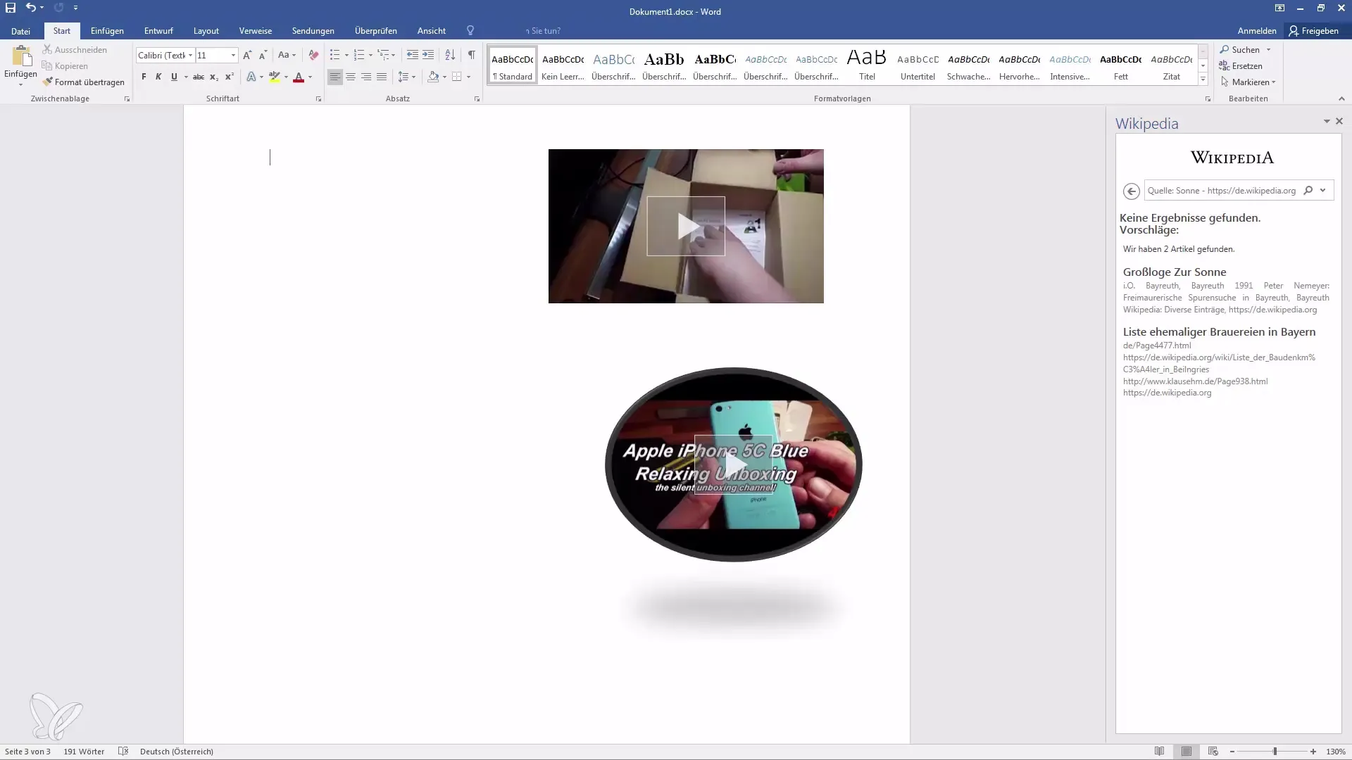 Efficiently integrate and play videos in Word documents