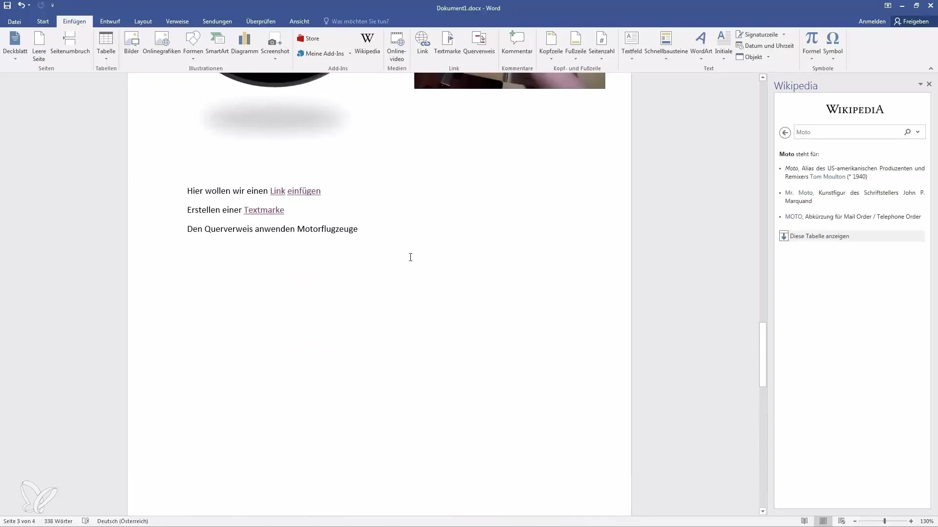 Links, Textmarken und Querverweise in Word effektiv nutzen