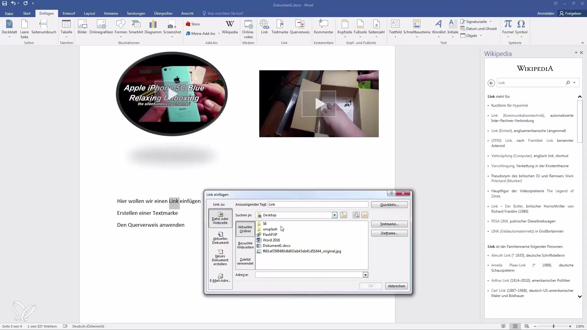 Links, Textmarken und Querverweise in Word effektiv nutzen