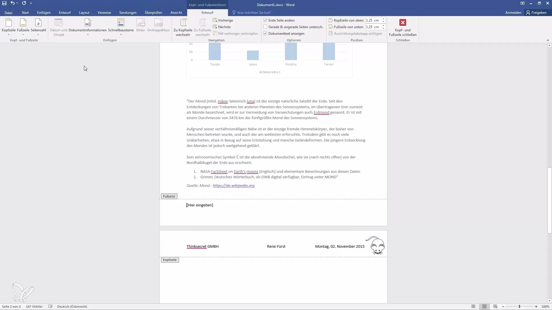 Creează antete și subsoluri eficiente în Word