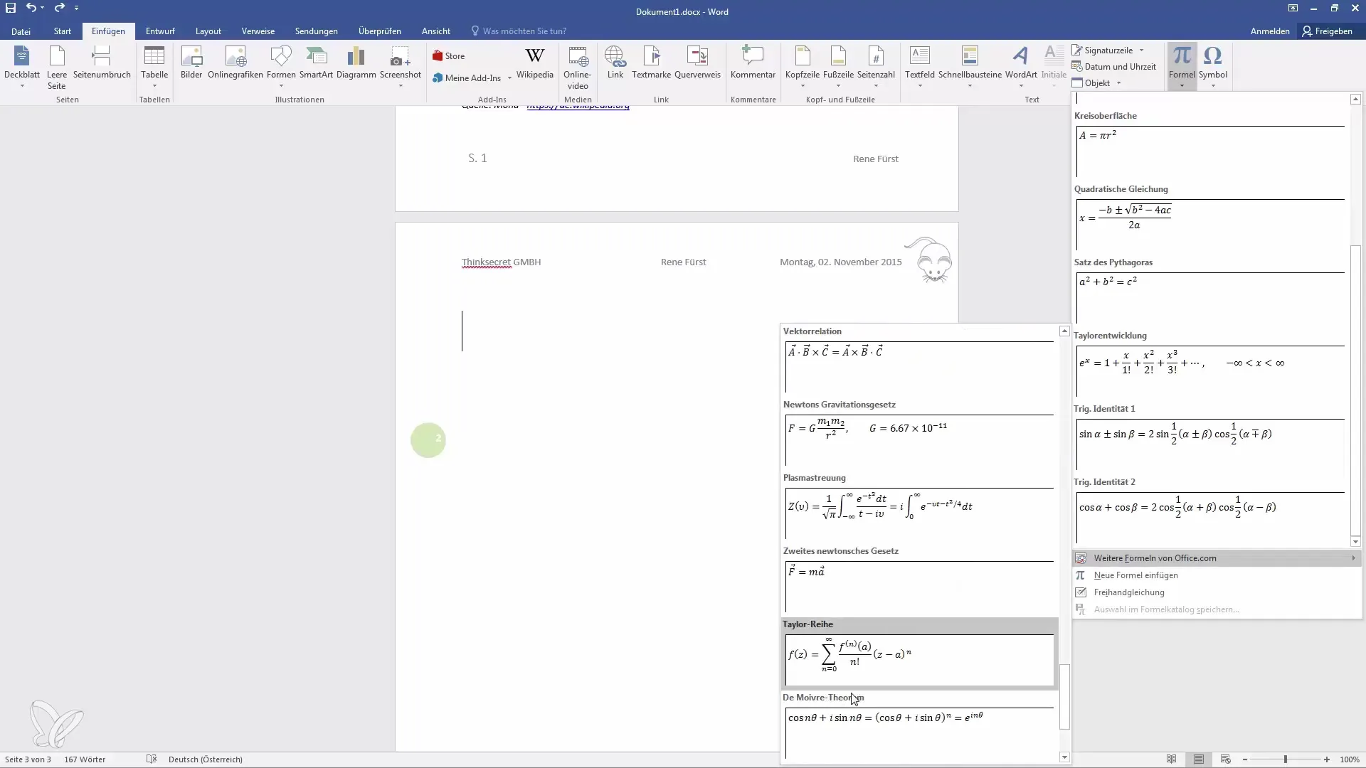 Inserire in modo efficace formule matematiche e simboli in Word