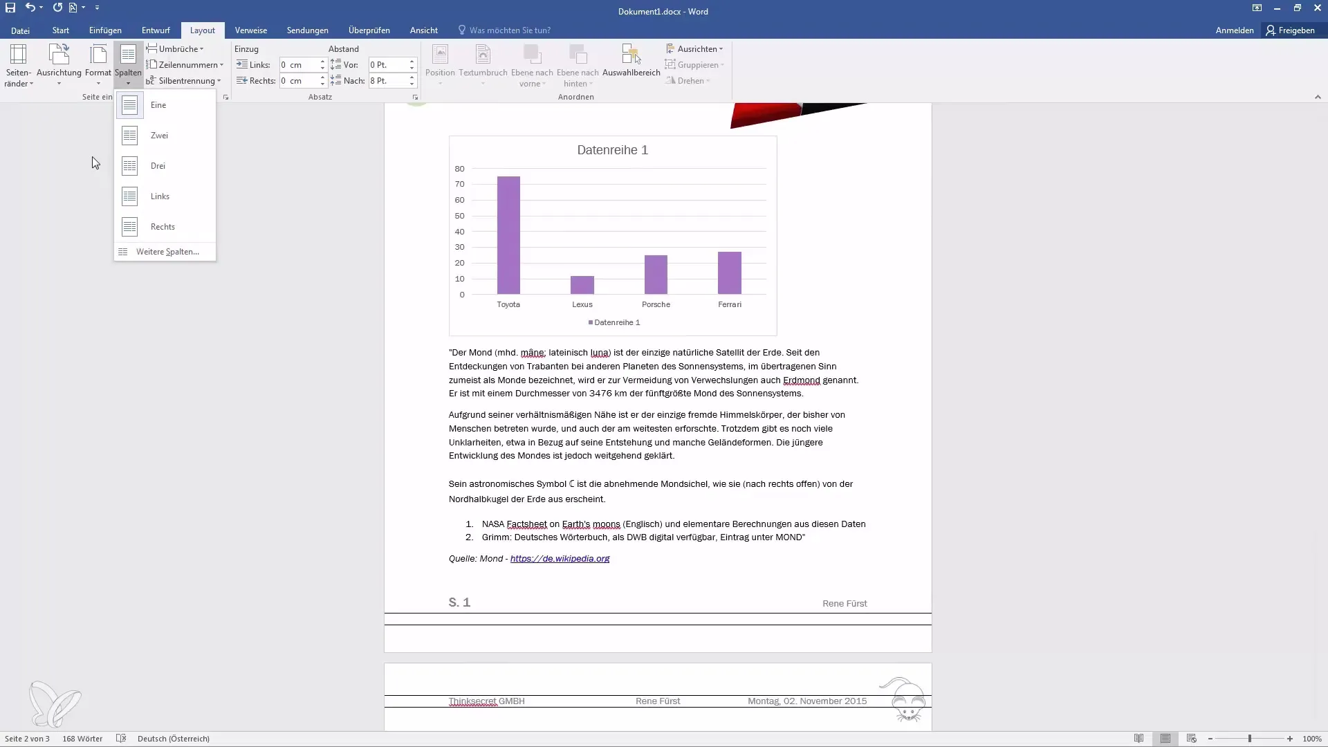 Crear documentos de Word profesionales: márgenes, orientación y columnas