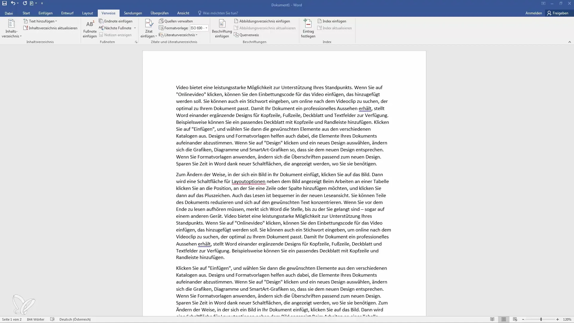 Utilizzare note a piè di pagina ed a fine pagina efficienti in Word