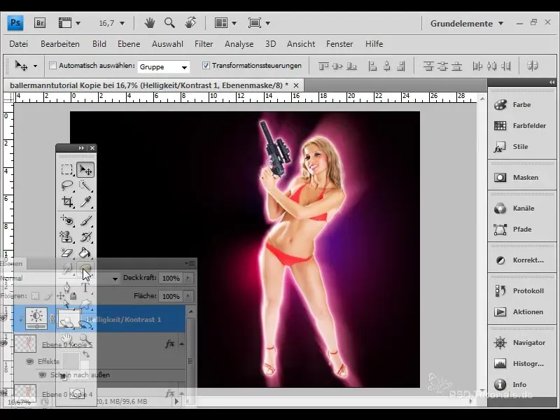 Membuat efek sinar bercahaya di Photoshop Membuat efek sinar pada Photoshop