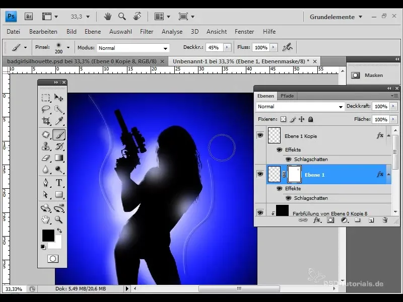 Bad Girl Silhouette: Lag imponerende silhuett-tegninger