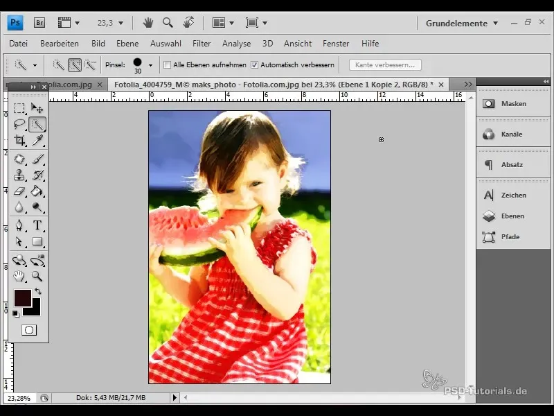 Lag vannfargeeffekt i Photoshop selv