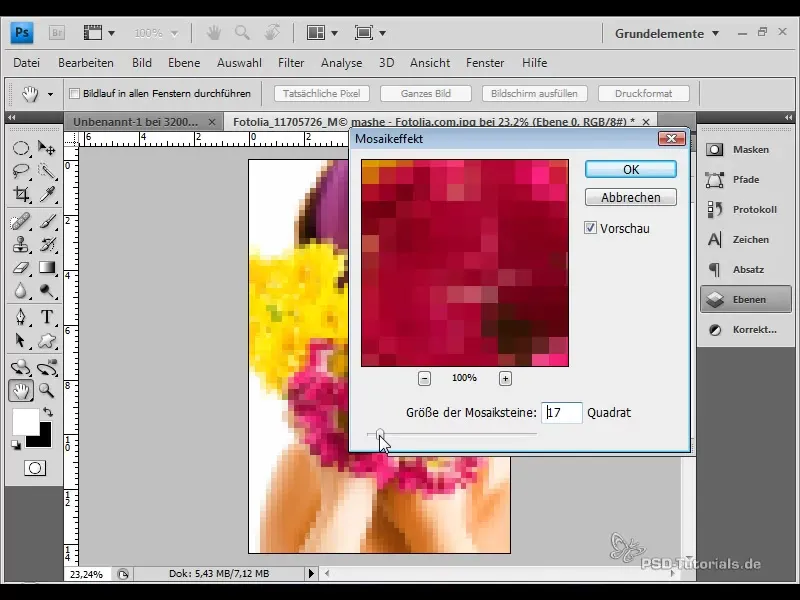 Fascinerende sirkelmosaikk-effekt for kreative design