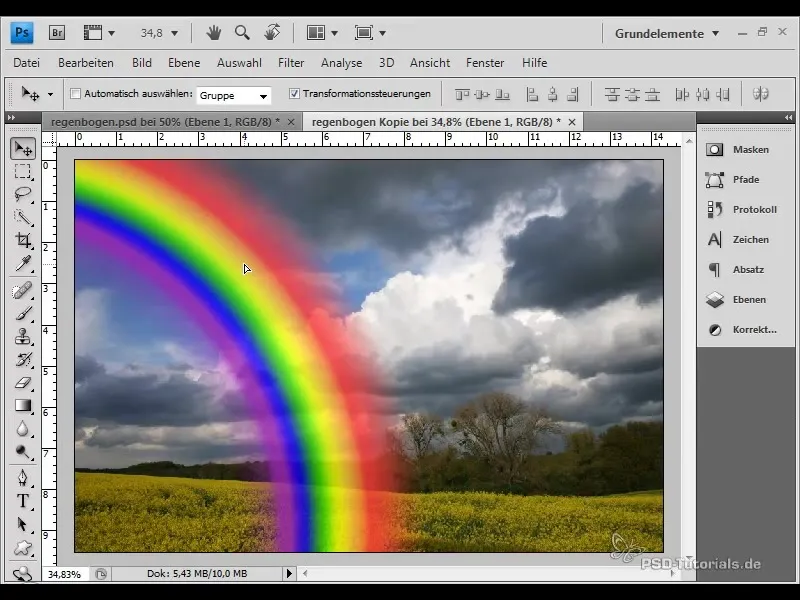 Créer un arc-en-ciel réaliste et l'insérer dans l'image Créer un arc-en-ciel réaliste et l'insérer dans l'image