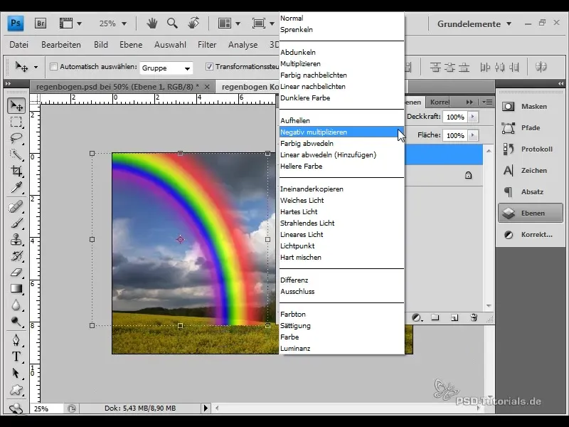Créer un arc-en-ciel réaliste et l'insérer dans l'image Créer un arc-en-ciel réaliste et l'insérer dans l'image