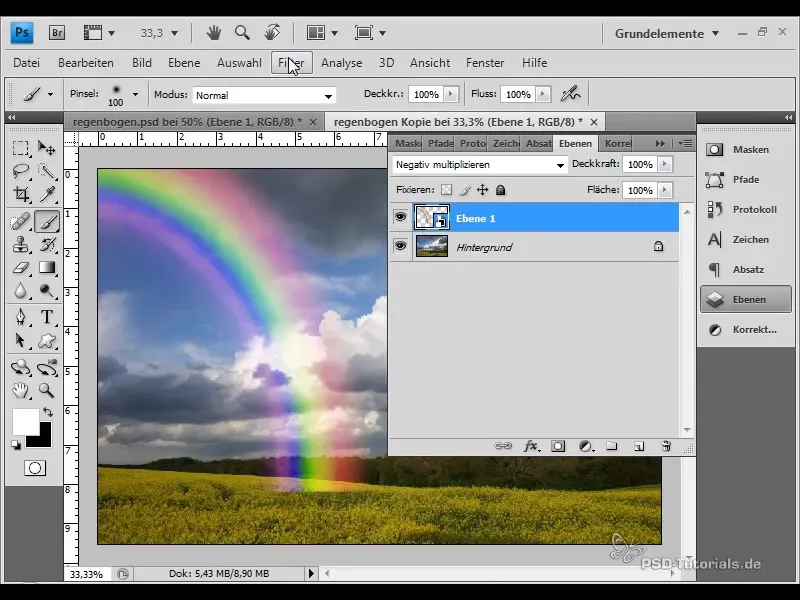 Créer un arc-en-ciel réaliste et l'insérer dans l'image Créer un arc-en-ciel réaliste et l'insérer dans l'image