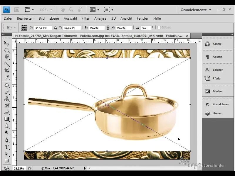Transformați efectul argintiu în aur în Photoshop