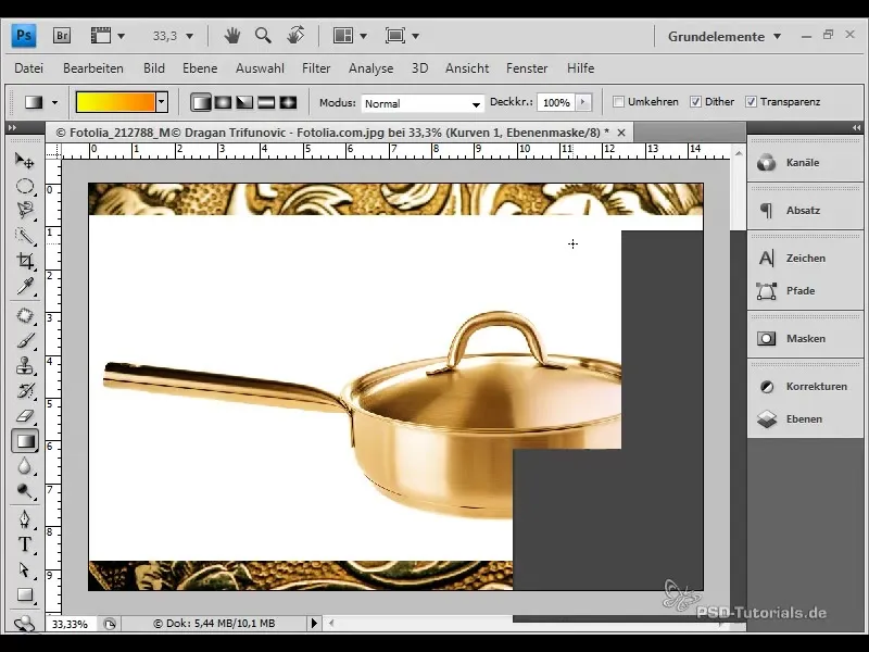 Transformați efectul de argint în aur în Photoshop