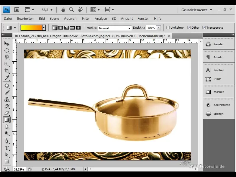 Transformați efectul argint în aur în Photoshop