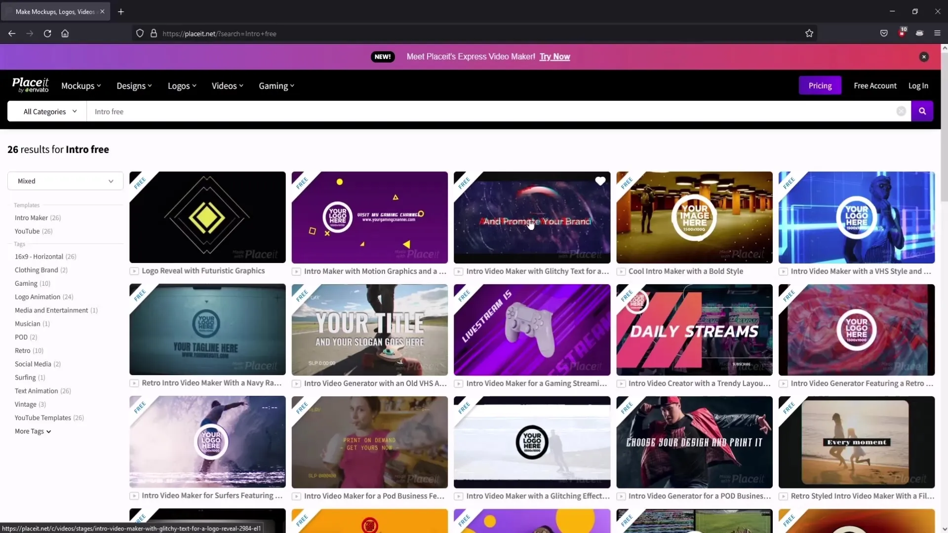 Buat pengantar YouTube gratis sendiri Membuat Intro YouTube secara gratis sendiri