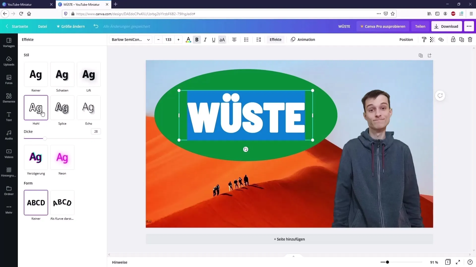 Lage miniatyrbilder for YouTube med Canva