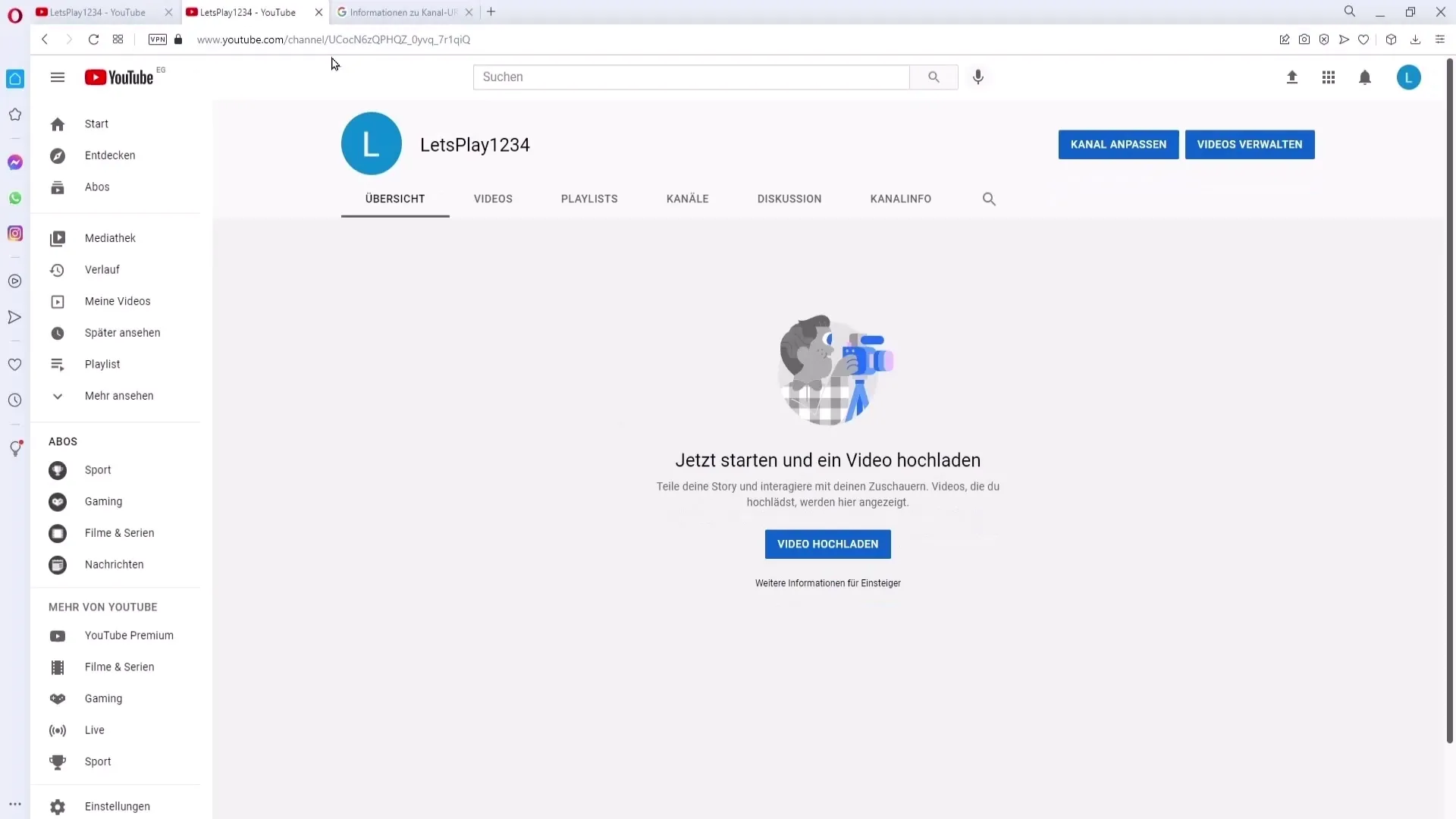 Tilpasse og finne kanal-URLen på YouTube