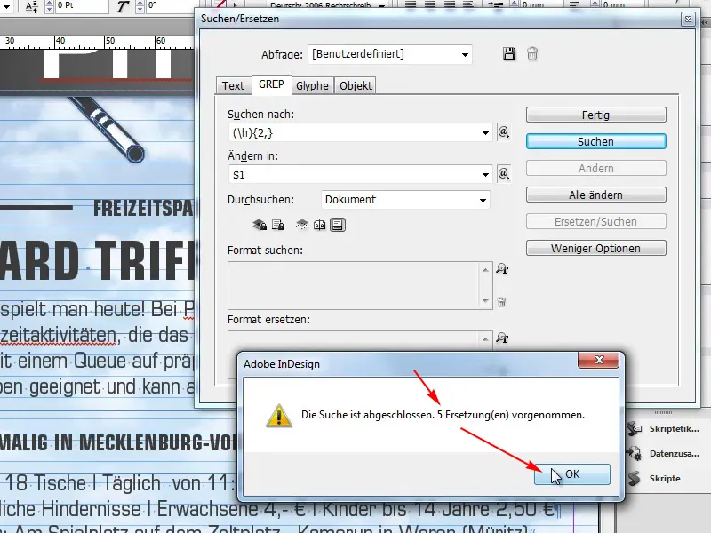 Adobe InDesign 팁 및 요령: 문서에서 이중 공백을 단일 공백으로 바꾸기