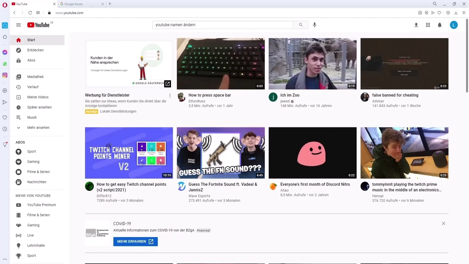 Endre kanalnavn effektivt på YouTube